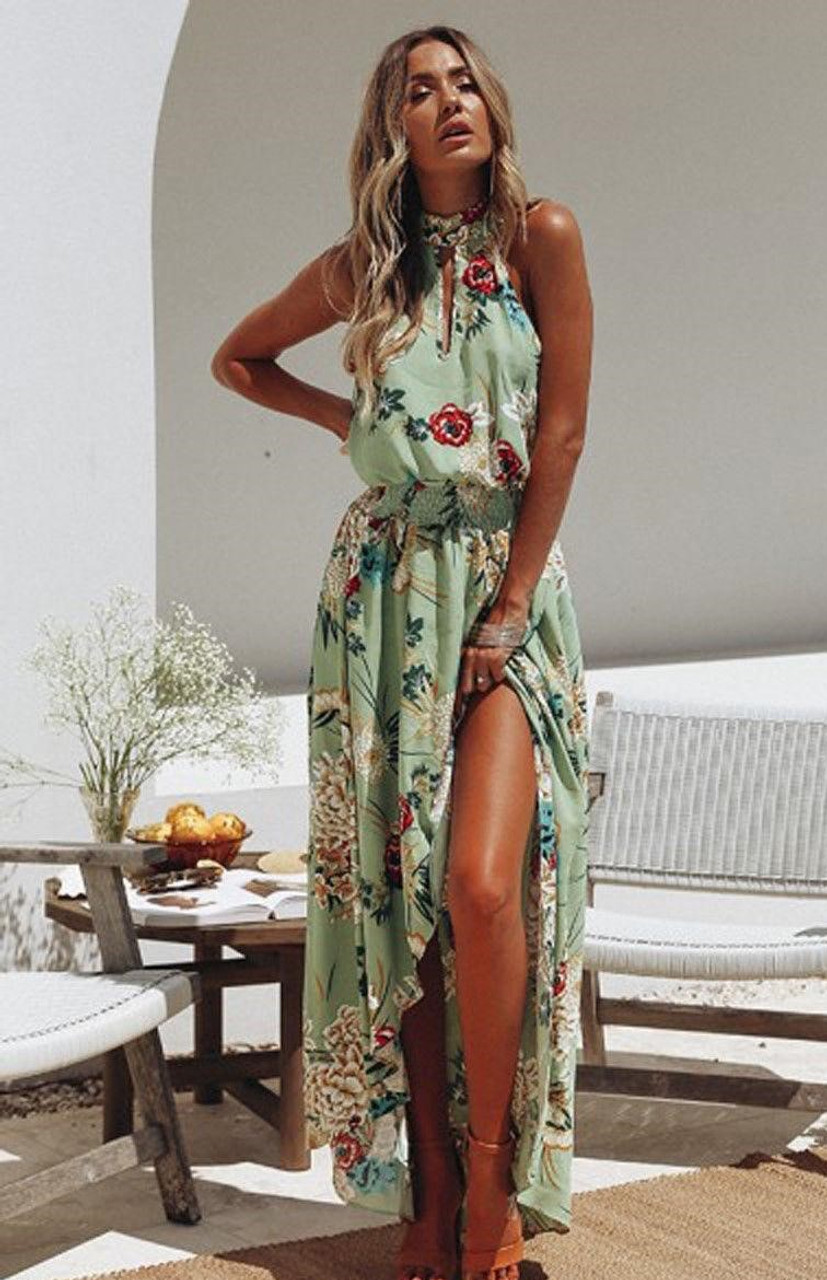 Fashion summer dress women sexy halter ...